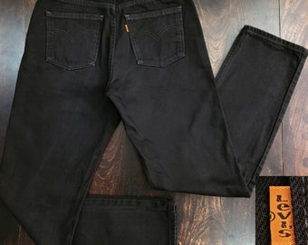 Vintage 90&#39;s Levi&#39;s orange tab 615 black jeans