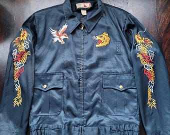 Vintage Sukajan Reversible Jacket Sukajan U.S Navy Seabees