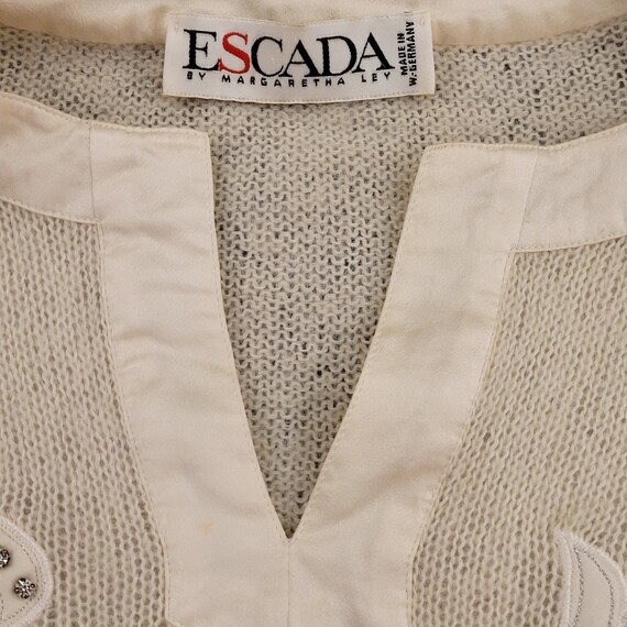 Vintage 80's Escada mohair sweater with floral em… - image 8