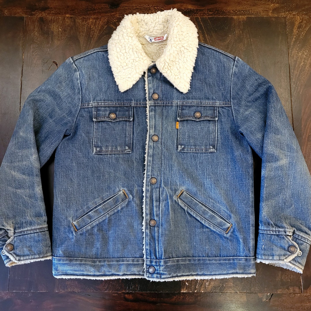 Vintage 70's Levi's Saddleman Tag Orange Tab Sherpa Jacket Vintage 70's Levi's Saddleman Tag Orange Tab Sherpa Jacket
