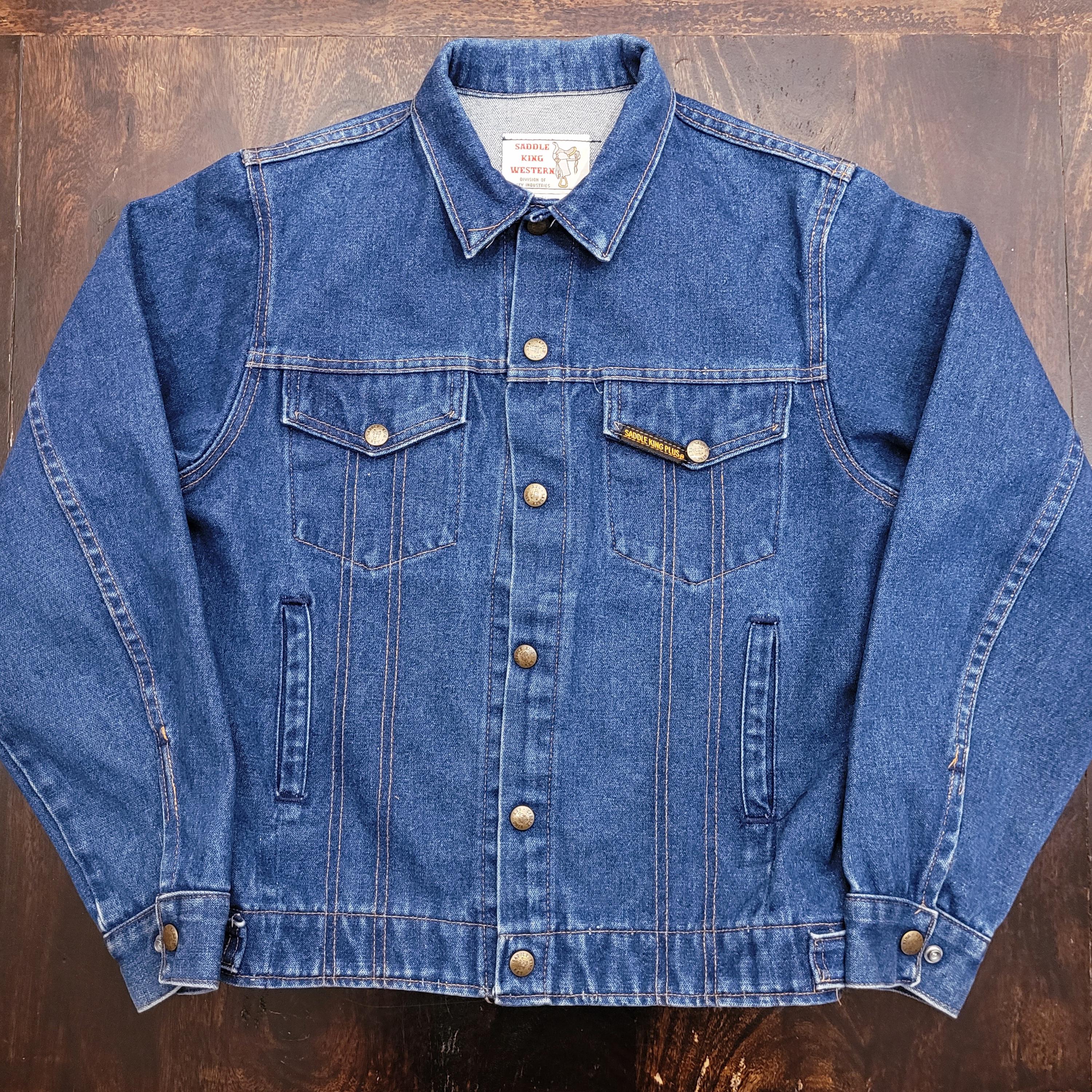80s USA製 デニムジャケット サドルキング バックプリント vintage 80s USA製 デニムジャケット サドルキング バックプリント
