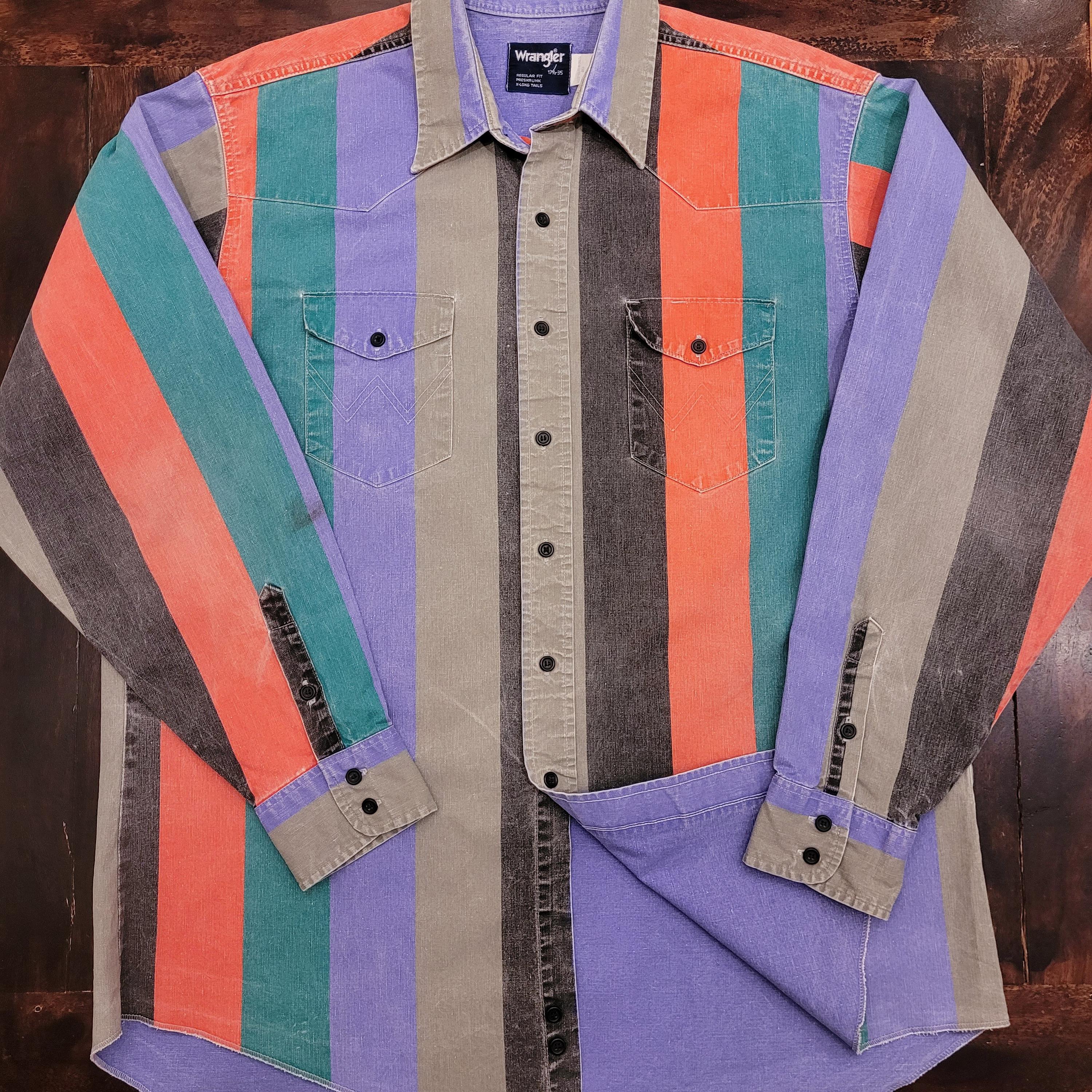 Vintage 90's Wrangler Brushpopper Western Shirt Size XL/2XL - Etsy