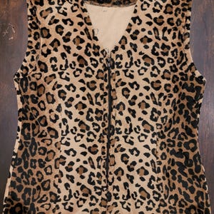 Vintage Leopard Print Vest S/M