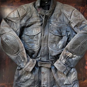 Vintage Held Motorcycle Aged Patined Leather Jacket Size 56/Xl