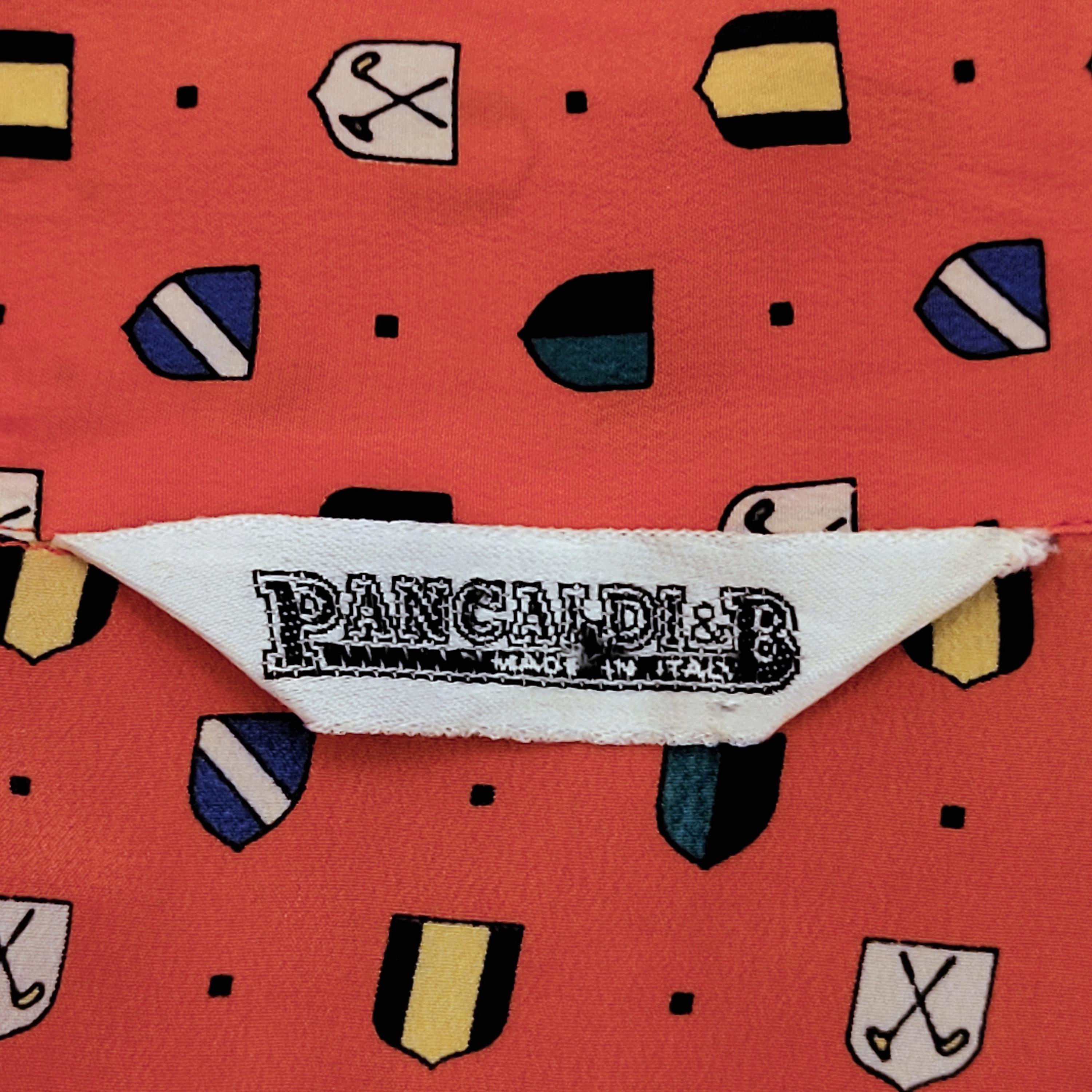 ヴィンテージ 70年代 80年代 Pancaldi & B シルクシャツ ゴルフ 