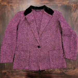 Vintage Pink Tweed Jacket Women&#39;s S