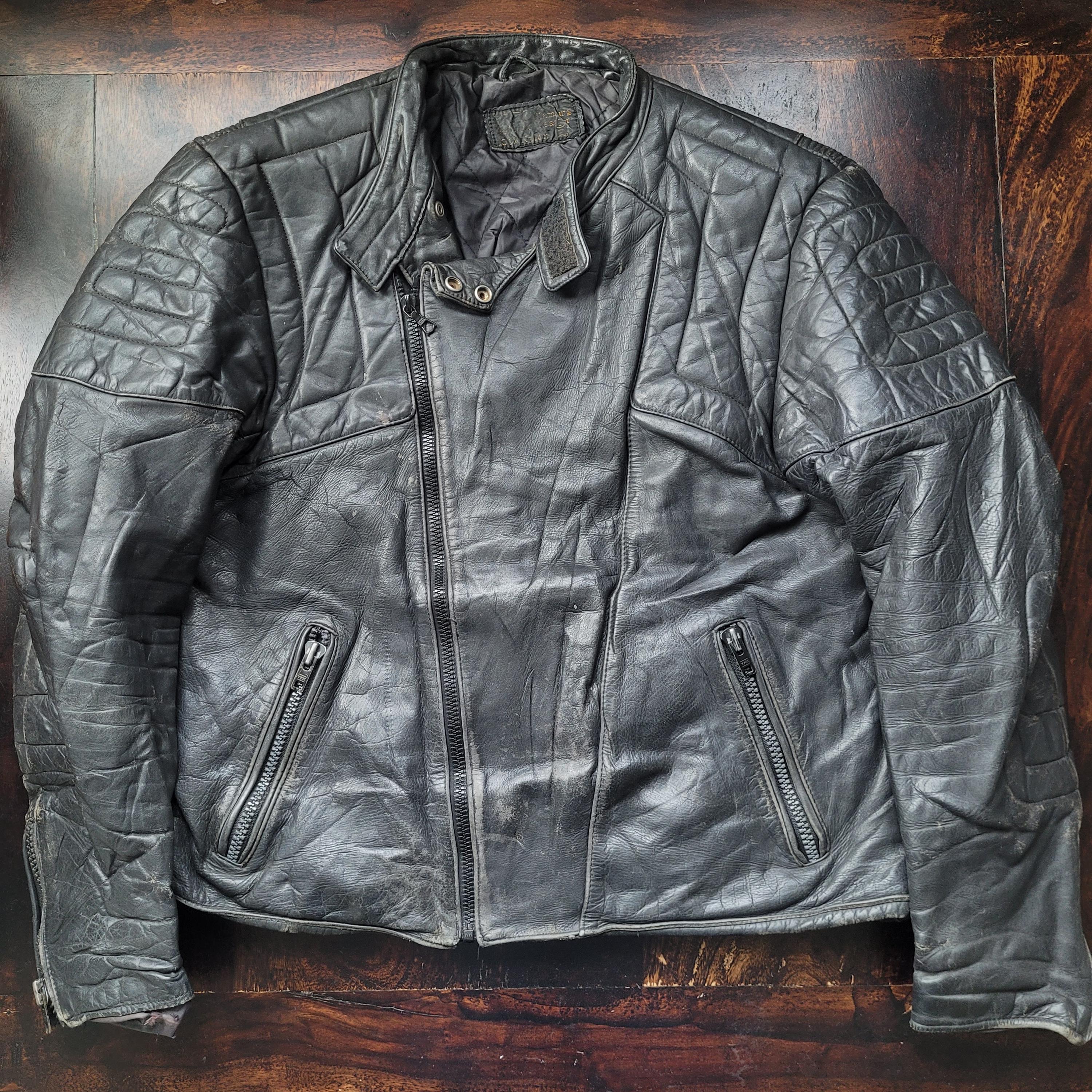 70s80s レザージャケット　LLサイズ　old YKK Zipper 70s80s レザージャケット LLサイズ old YKK Zipper - メルカリ