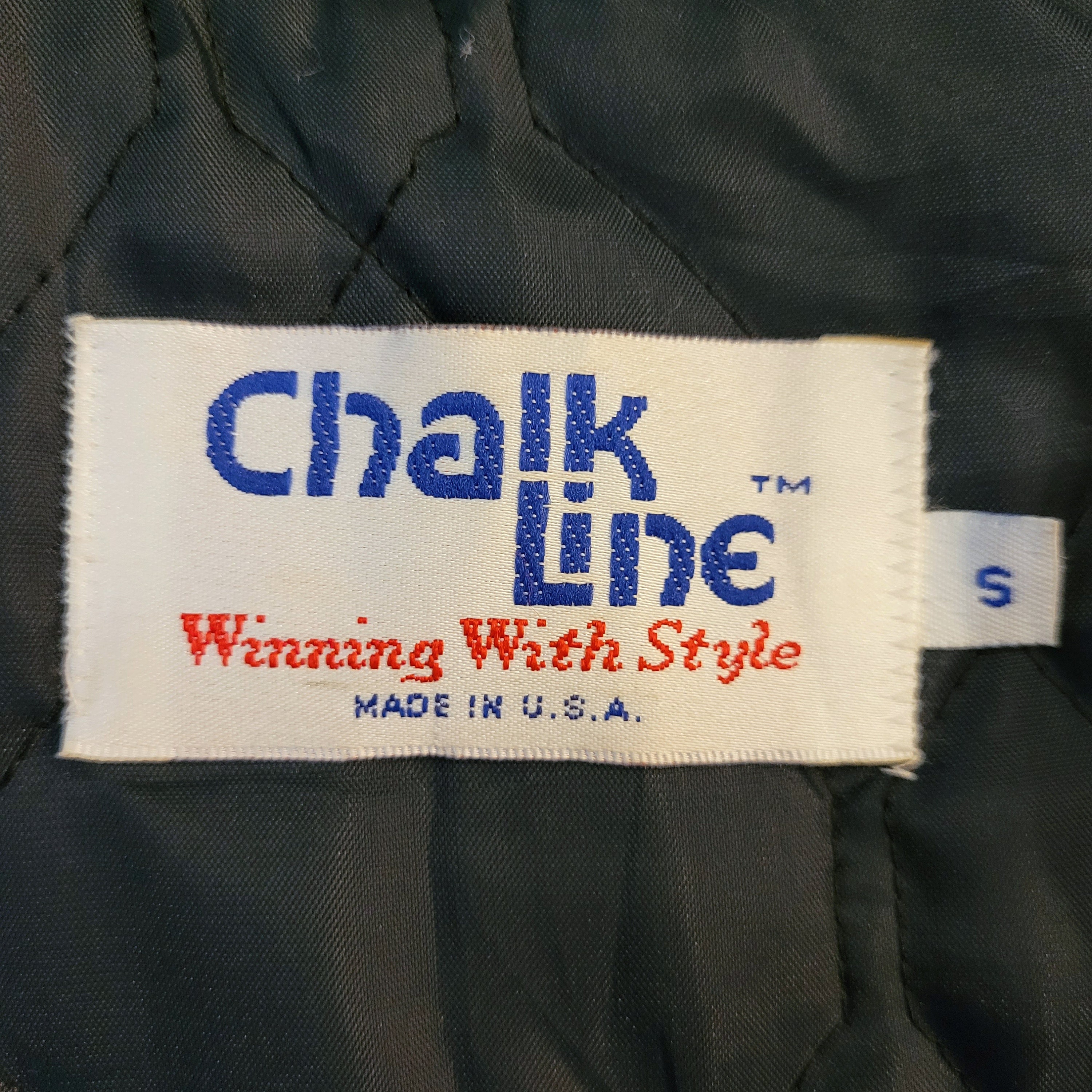 Vintage 80's Made in USA Chalk Line Bomber Satin Jacket - Etsy Vintage 80's Made in USA Chalk Line Bomber Satin Jacket - Etsy