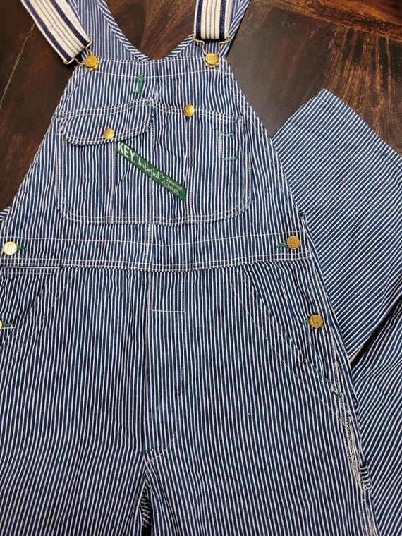 Striped Bib Overalls for Men - KEY Apparel