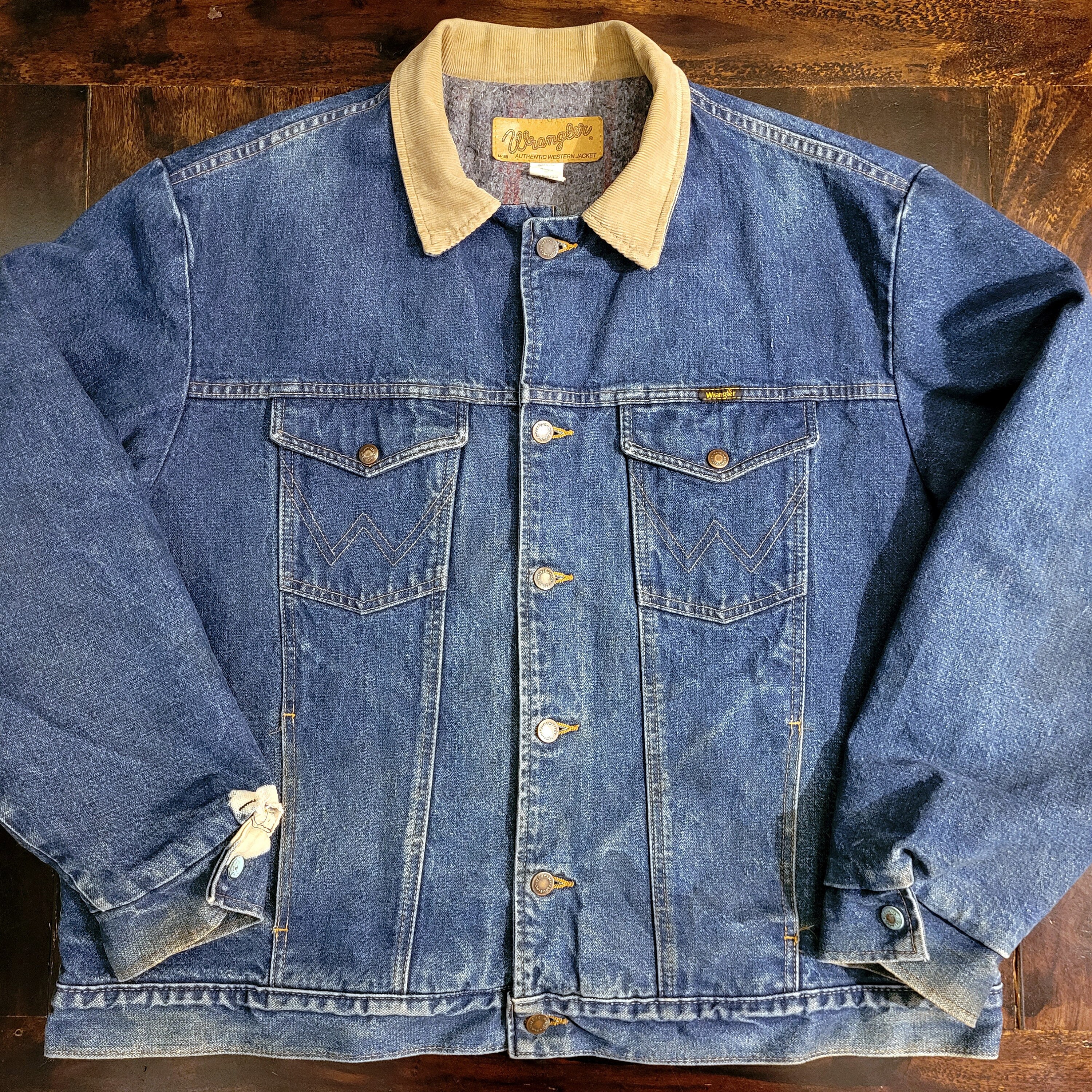 Vintage 80's 90's Wrangler M-159 Blanket Lined Western Denim Vintage 80's 90's Wrangler M-159 Blanket Lined Western Denim