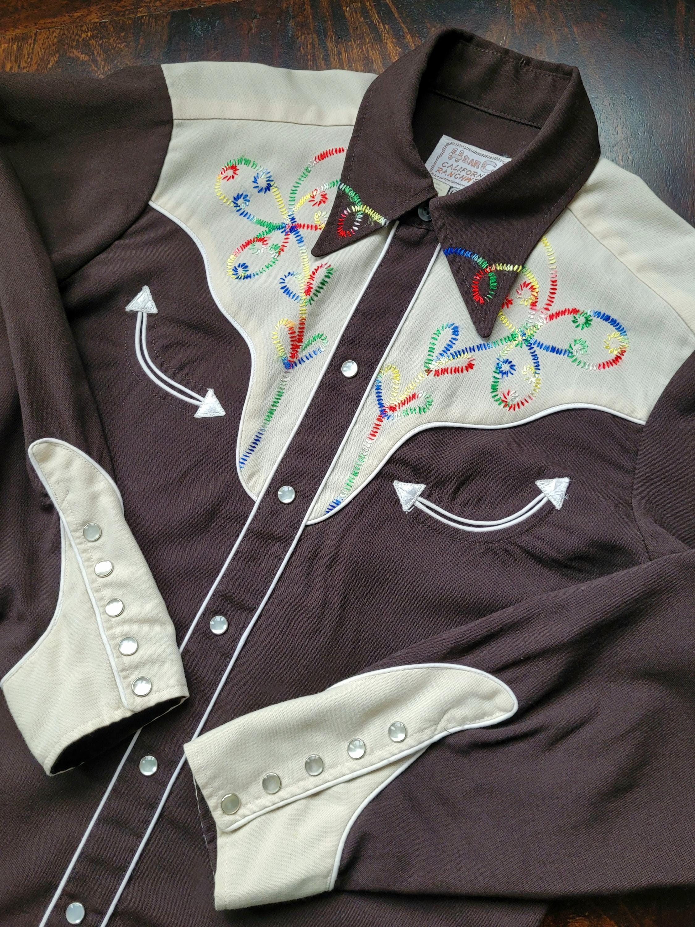 CALIFORNIA RANCHWEAR/50s〜60s/ウエスタンシャツ/16/レーヨン