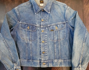 veste en jean Lee Riders vintage des années 80 fabriquée aux États-Unis