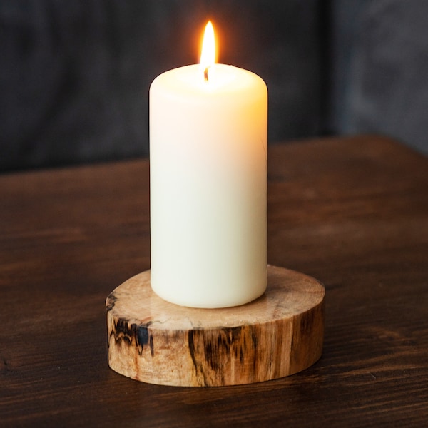Wood Candle Holder Etsy UK