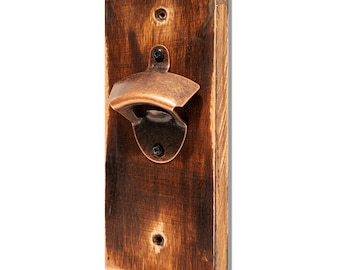 Rustikaler Altholz Wand Flaschenöffner