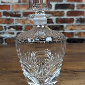 Royal Crystal Rock RCR Aurea Round Decanter & Stopper Vintage Crystal Barware