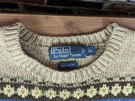 Vintage 90s Ralph Lauren Polo Fair Isle Snowflake… - image 2