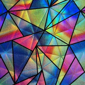 Hologram Prismatic Polyester Spandex Fabric Multi Foil | Spandex Palace