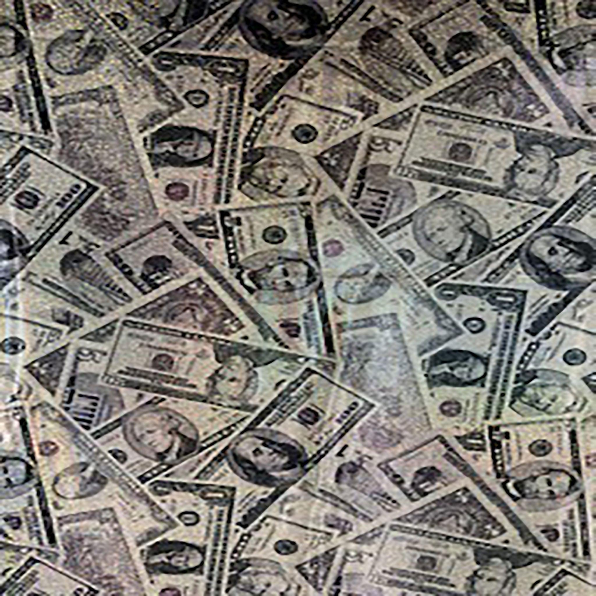 Random Money Hologram: Stretch Polyester Spandex Fabric | Spandex Palace