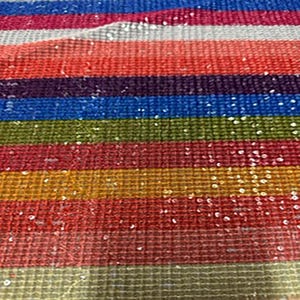 Pleated Mesh Sequins Embroidery Polyester Multi Color | Spandex Palace