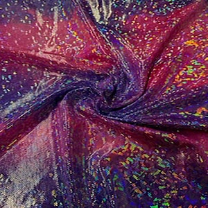 Tie Dye Hologram Broken Glass Fabric in Nylon Spandex | Spandex Palace