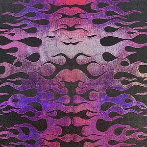 Nylon Spandex Hologram Flame Foil Fabric | Spandex Palace