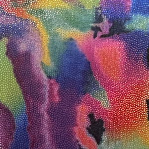 Rainbow Hologram Water Print Stretch Spandex | Spandex Palace