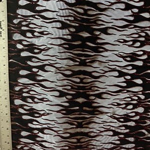 4 Way Stretch Power Mesh Fabric With Flame Flock Glitter| Spandex Palace  White "showing size"