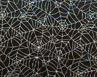 Spider Web Stretchy Mesh Poly Spandex hologram Fabric | Spandex Palace