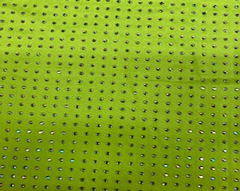 Rhinestones Four Way Stretch Polyester Spandex Tricot Fabric | Spandex Palace