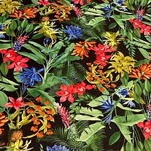 Swimwear Polyester Spandex Paradise Paper Print Fabric | Spandex Palace