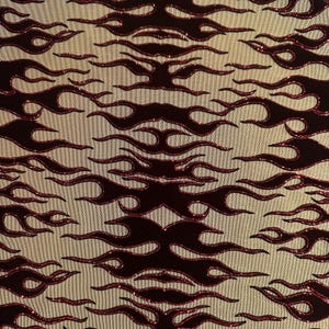 4 Way Stretch Power Mesh Fabric With Flame Flock Glitter| Spandex Palace Nude