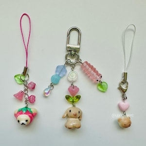 Spring Drop: Bunny & Bear Phone Charms/Keychains