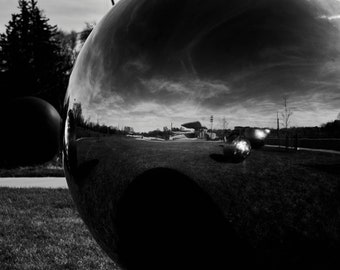 Fine art architecture, black and white, Reflections