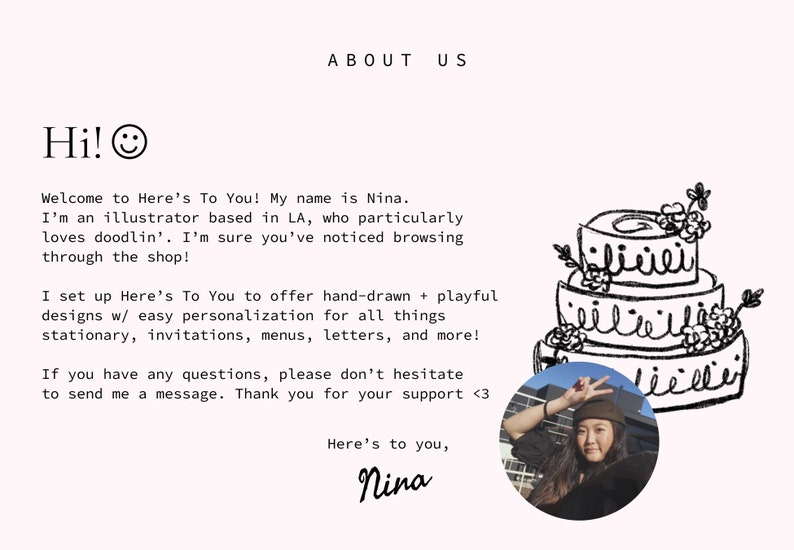 Editable Hand Drawn Menu + Name Card Template, Colorful Handwritten ...