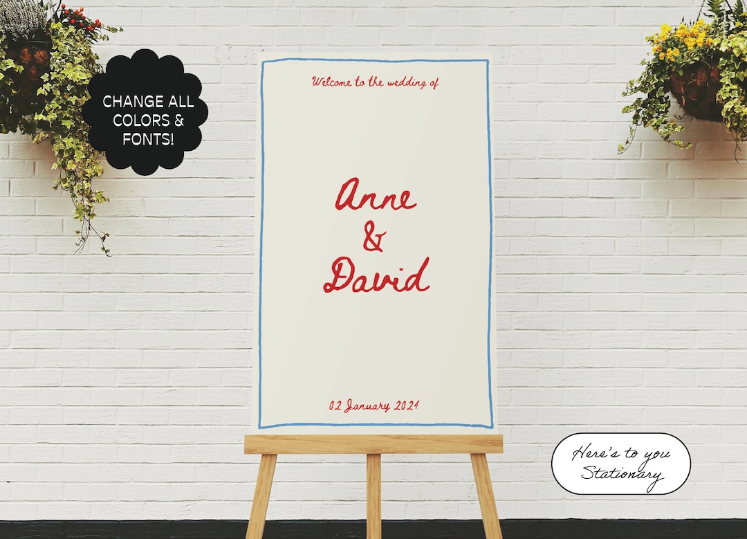Wedding Welcome Sign Template, Event Sign, Rehearsal Dinner Sign ...