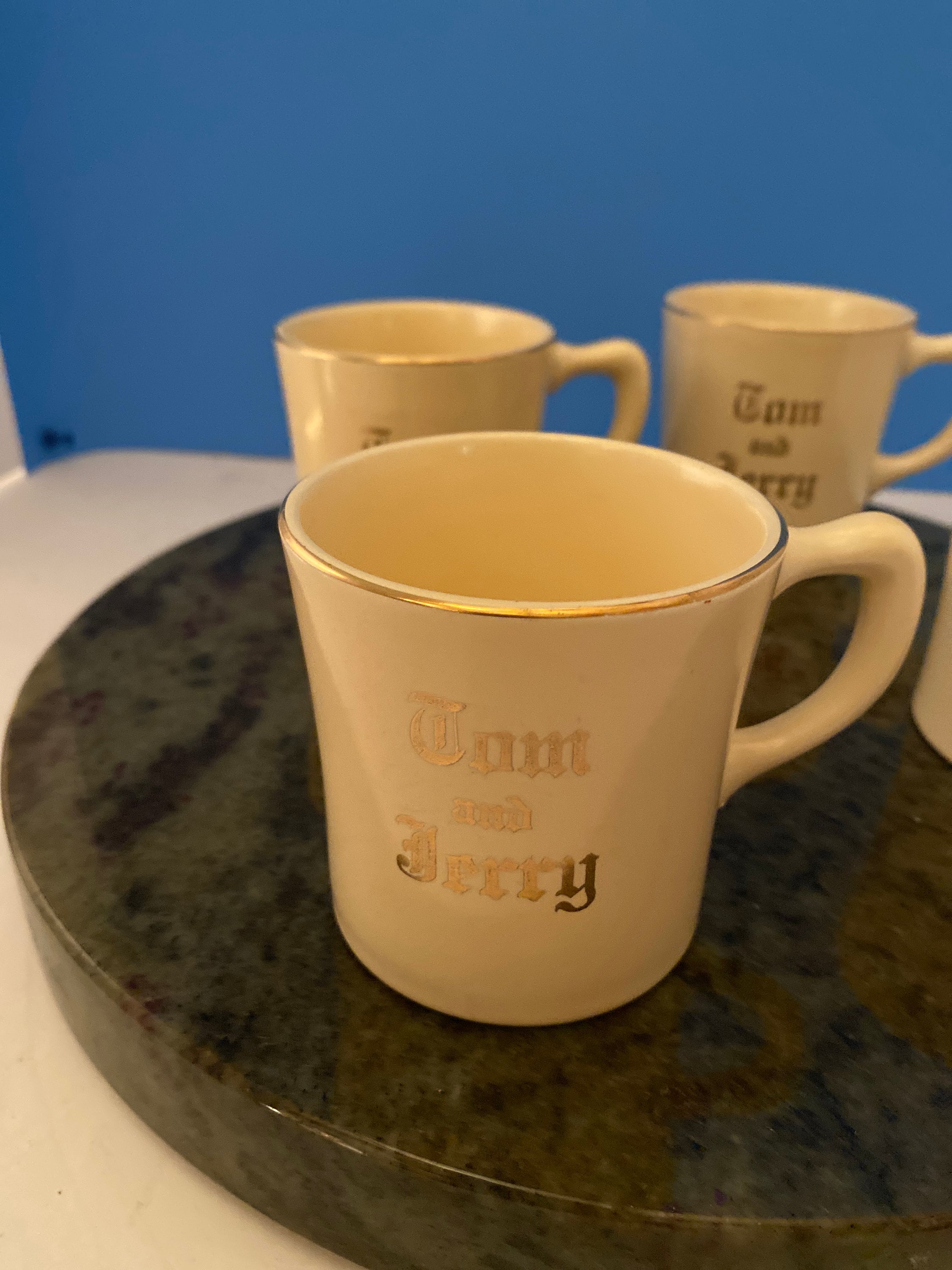 Vintage Tom and Jerry Punch Bowl and 4 Cups. Etsy