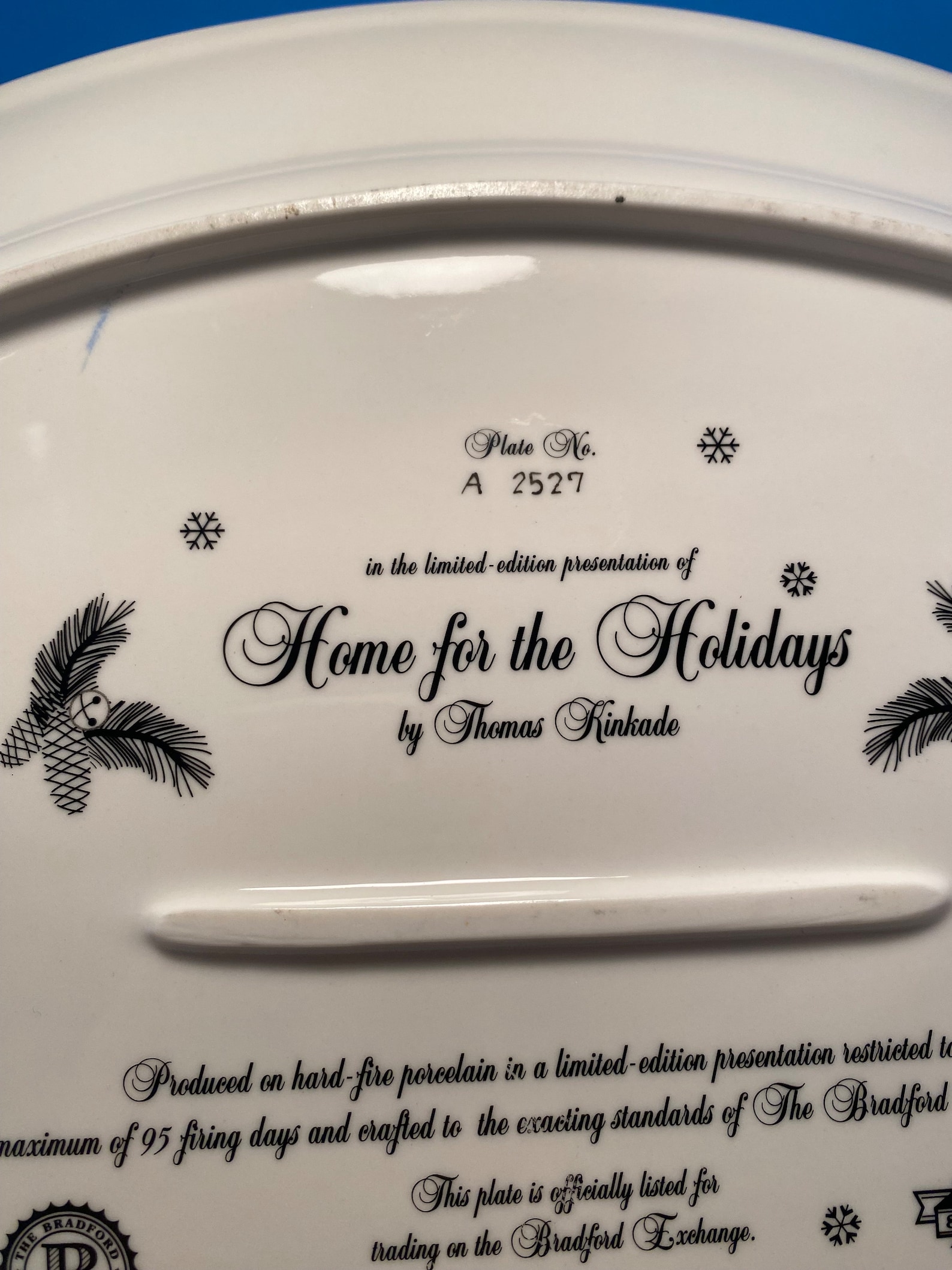 Vintage Thomas Kinkade “ Home for the Holidays” Plate Number A 2527 ...