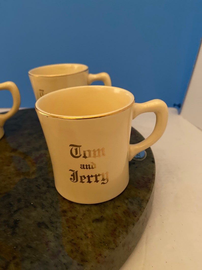 Vintage Tom and Jerry Punch Bowl and 4 Cups. Etsy