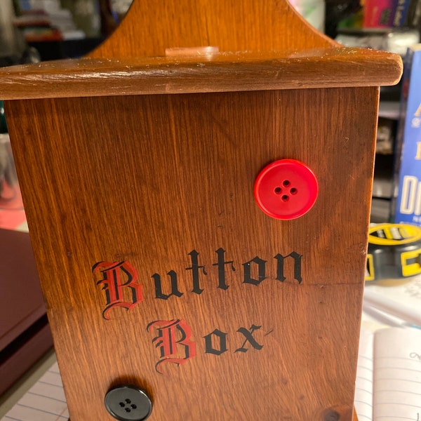 Antique Button Box Etsy