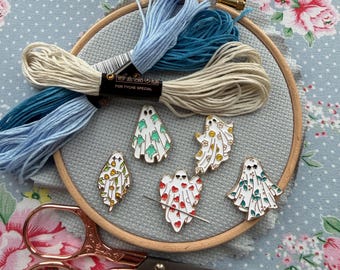 Ghost Needle Minder - needle magnet for embroidery and cross stitch