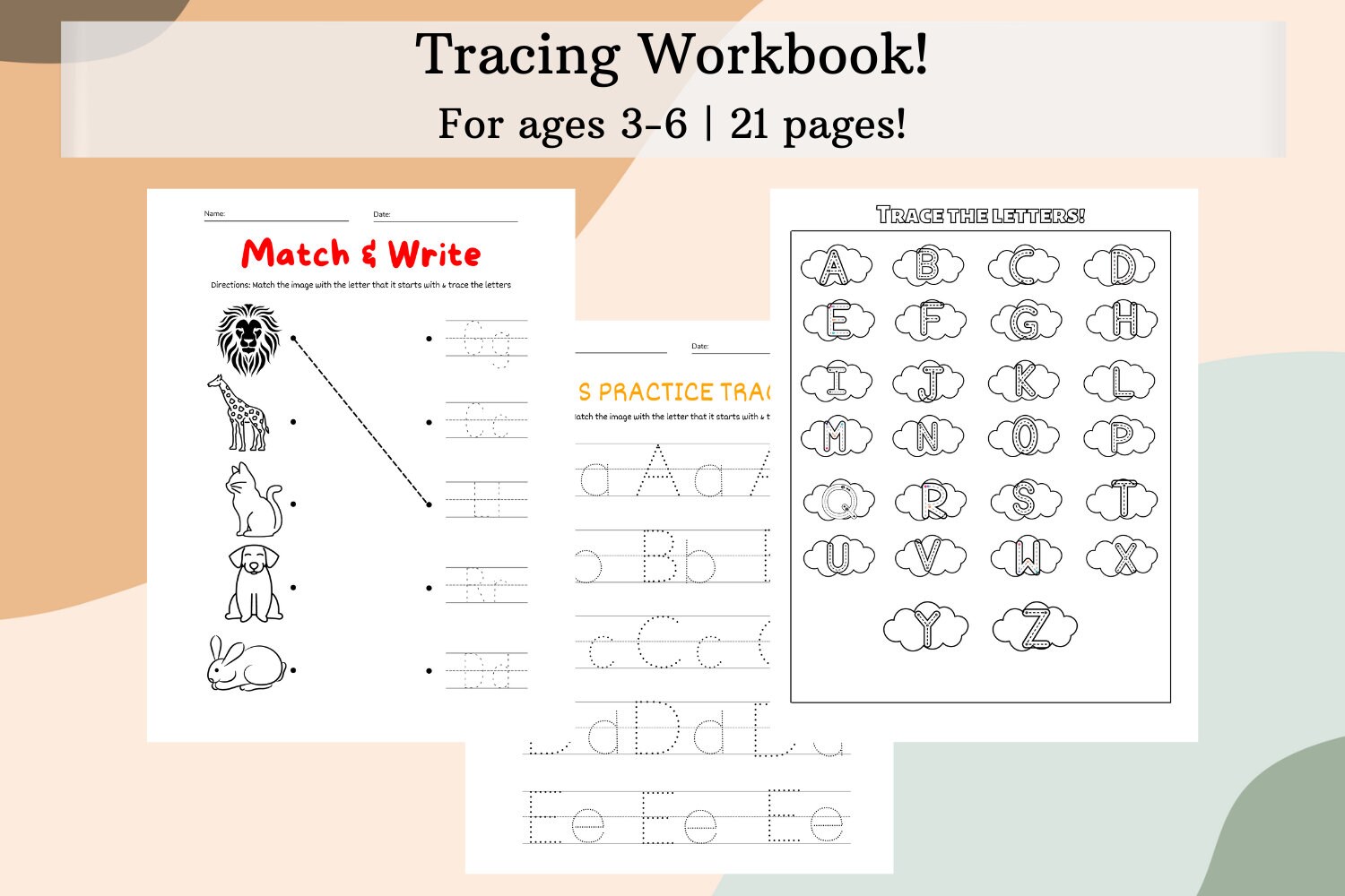 Printable Tracing Workbook Tracing Worksheets Letter Tracing Number