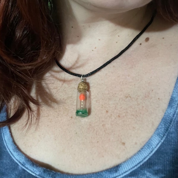 Truffula Tree In A Bottle Pendant Necklace