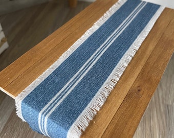 Miniature Blue Striped Table Runner