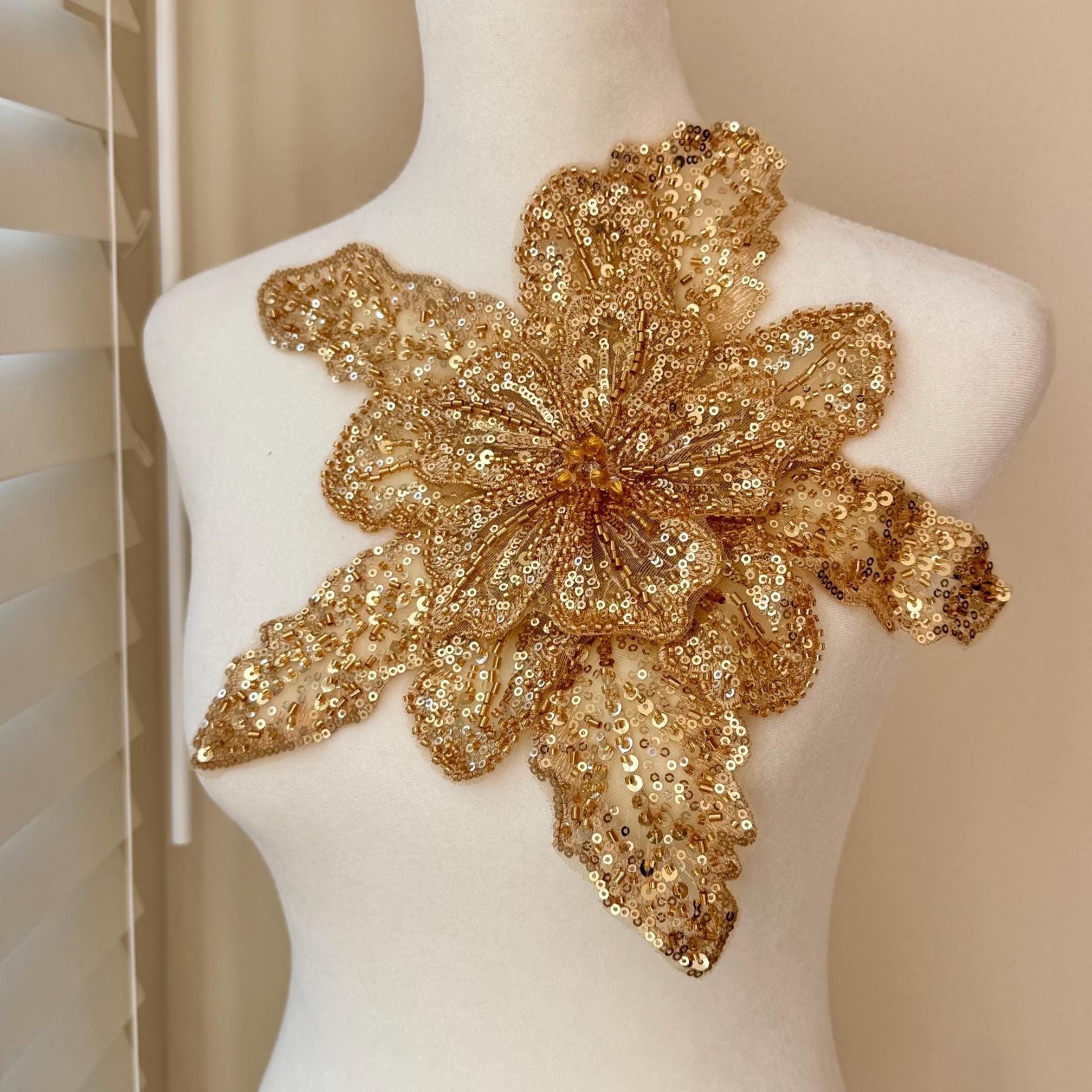 Large Gold Flower for Dress