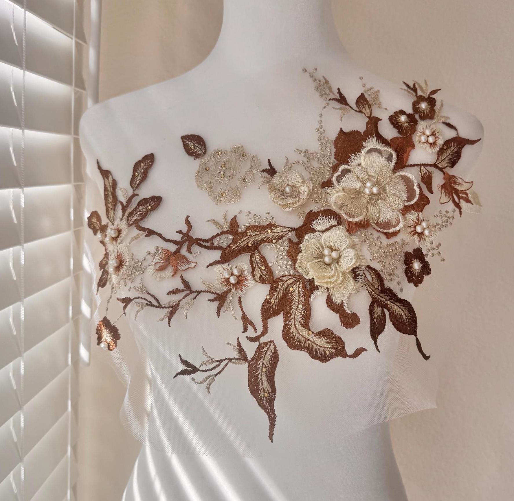 Brown Applique Dress - Etsy