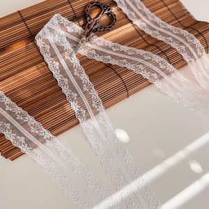 10 Meter Weiße Spitzenbesatz 1,5 "Nylonband, Spitze Für Puppenkleidung, Hochzeitsdekoration, Weihnachtsschmuck, Kleidung, Dessous Einfassung Spitze