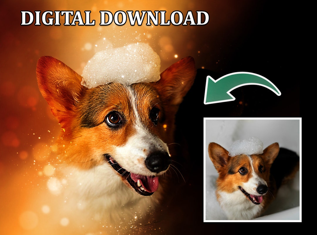 Custom Luxury Dog Portrait, Highend Dog Portrait, Luxury Dog Portrait