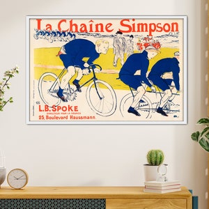 Vintage Framed Poster The Simpson Chain (1896)  by Henri de Toulouse–Lautrec, birthday gift, home decor, room decoration, office decor