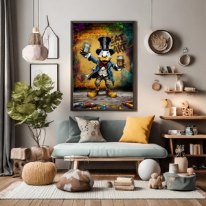 Contemporary Wall Art Decor Printed on Canvas - Ready to Hang Wall Art for Living Room, Bedroom, or Office - Unique Gift Idea