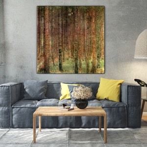 Gustav Klimt famous painting Pine Forest ii on Canvas Quality Print - Ready to hang - Office Wall Art - Living Room Decor - Landscape Art